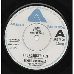 Lennie Macdonald Thunderstrikes / Hard Road USED VINYL 7INCH PROMO