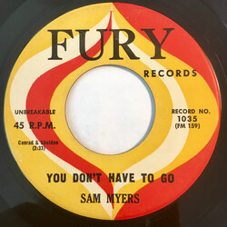 Sam Myers You Don't Have To Go USED VINYL 7INCH 45 RPM