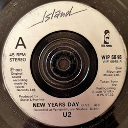 U2 New Year's Day Vinyl 7" USED