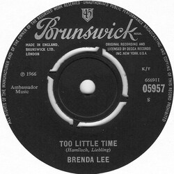 Brenda Lee Too Little Time / Time And Time Again USED VINYL 7INCH