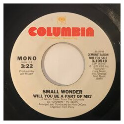 Small Wonder (3) Will You Be A Part Of Me? USED VINYL 7INCH 45 RPM PROMO STEREO MONO