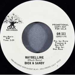 Dick St. John / Sandy St. John Maybelline USED VINYL 7INCH 45 RPM PROMO