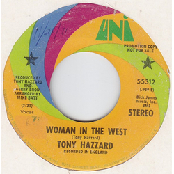 Tony Hazzard Woman In The West Vinyl 7" USED