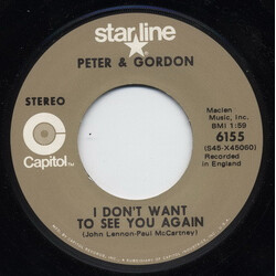 Peter & Gordon I Don't Want To See You Again / Woman Vinyl 7" USED