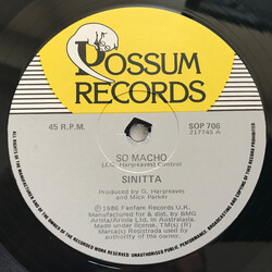 Sinitta So Macho USED VINYL 12INCH 45 RPM