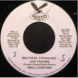 Mike Lunsford Brothers, Strangers And Friends USED VINYL 7INCH 45 RPM PROMO
