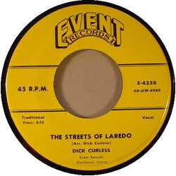 Dick Curless The Streets Of Laredo / Foggy Foggy Dew USED VINYL 7INCH 45 RPM SINGLE