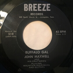 John Maxwell And His Craftsmen Wildwood Flower / Buffalo Gal USED VINYL 7INCH 45 RPM