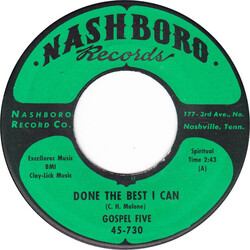 Gospel Five Done The Best I Can USED VINYL 7INCH 45 RPM SINGLE