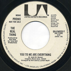 The Real Thing You To Me Are Everything USED VINYL 7INCH 45 RPM PROMO STYRENE STEREO MONO