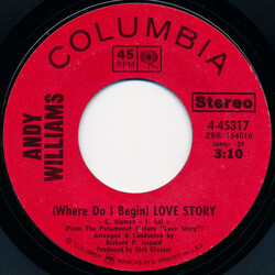 Andy Williams (Where Do I Begin) Love Story VINYL 7" USED