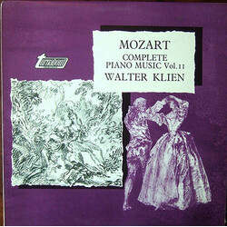 Wolfgang Amadeus Mozart / Walter Klien Complete Piano Music Vol. 11 Vinyl LP USED