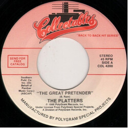 The Platters The Great Pretender / You'll Never, Never Know USED VINYL 7INCH 45 RPM REISSUE