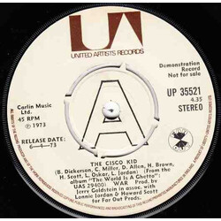 War The Cisco Kid USED VINYL 7INCH 45 RPM PROMO
