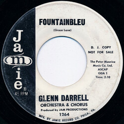Glenn Darrell Orchestra & Chorus Fountainbleu / Gaucho Guitar USED VINYL 7INCH 45 RPM PROMO
