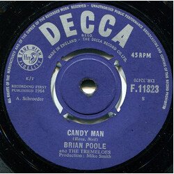 Brian Poole & The Tremeloes Candy Man USED VINYL 7INCH 45 RPM SINGLE
