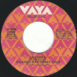 Ricardo Ray & Bobby Cruz La Zafra Vinyl 7" USED