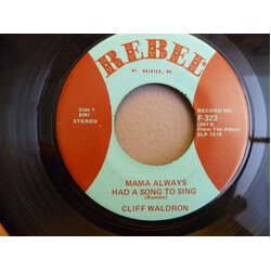 Cliff Waldron Mama Always had a Song To Sing / Pickin' On Five USED VINYL 7INCH 45 RPM