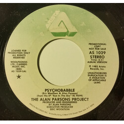 The Alan Parsons Project Psychobabble USED VINYL 7INCH SINGLE PROMO