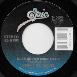 Johnny Rodriguez (4) Back On Her Mind Again USED VINYL 7INCH 45 RPM SINGLE STYRENE STEREO