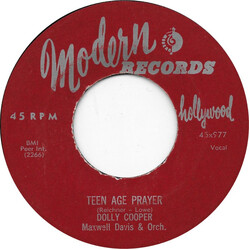 Dolly Cooper / The Maxwell Davis Orchestra Teen Age Prayer USED VINYL 7INCH 45 RPM