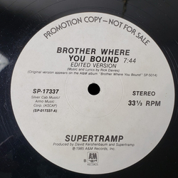 Supertramp Brother Where You Bound Vinyl 12" USED