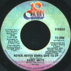 Barry White Never, Never Gonna Give Ya Up USED VINYL 7INCH 45 RPM SINGLE STYRENE