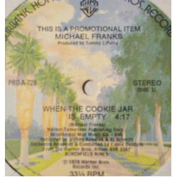 Michael Franks When The Cookie Jar Is Empty USED VINYL 12"
