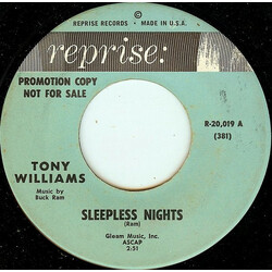 Tony Williams (2) Sleepless Nights / Movin' In USED VINYL 7INCH 45 RPM SINGLE PROMO