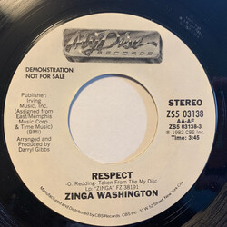 Zinga Washington Respect USED VINYL 7INCH 45 RPM PROMO STYRENE STEREO