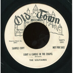 The Solitaires Light A Candle In The Chapel / Helpless USED VINYL 7INCH 45 RPM PROMO
