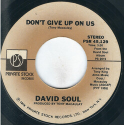 David Soul Don't Give Up On Us USED VINYL 7INCH 45 RPM STYRENE