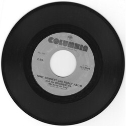 Tony Bennett Cold, Cold Heart / Because Of You USED VINYL 7INCH 45 RPM SINGLE REISSUE