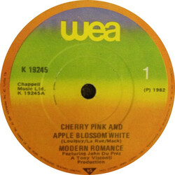 Modern Romance / John Du Prez Cherry Pink And Apple Blossom White USED VINYL 7INCH 45 RPM SINGLE