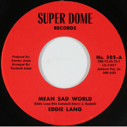Eddie Lang (2) Mean Sad World USED VINYL 7INCH 45 RPM