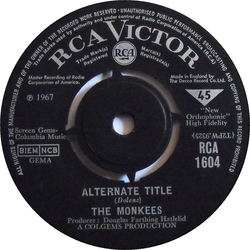 The Monkees Alternate Title Vinyl 7" USED