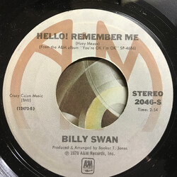 Billy Swan Hello! Remember Me USED VINYL 7INCH 45 RPM SINGLE STEREO