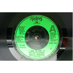 Millie Jackson I Had To Say It USED VINYL 7INCH 45 RPM SINGLE