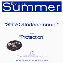 Donna Summer State Of Independence / Protection VINYL 12" USED
