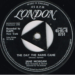 Jane Morgan The Day The Rains Came USED VINYL 7INCH 45 RPM SINGLE