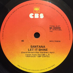 Santana Let It Shine USED VINYL 7INCH 45 RPM SINGLE