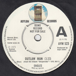 Eagles Outlaw Man USED VINYL 7INCH 45 RPM SINGLE PROMO