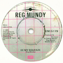 Reg Mundy Be My Squeeze Vinyl 7" USED