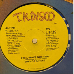 Brenda & Herb I Who Have Nothing USED VINYL 12INCH 45 RPM