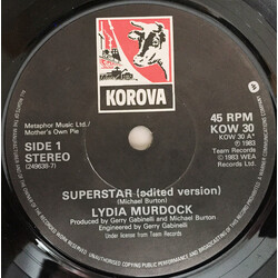 Lydia Murdock Superstar USED VINYL 7INCH 45 RPM SINGLE STEREO