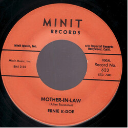 Ernie K-Doe Mother-In-Law / Wanted, $10,000.00 Reward USED VINYL 7INCH 45 RPM SINGLE