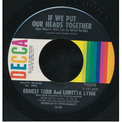 Ernest Tubb / Loretta Lynn If We Put Our Heads Together (Our Hearts Will Tell Us What To Do) USED VINYL 7INCH 45 RPM