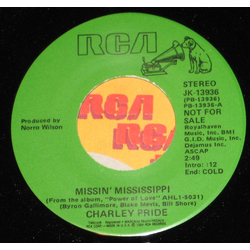 Charley Pride Missin' Mississippi Vinyl 7" USED
