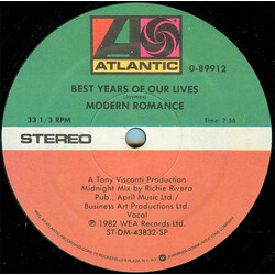 Modern Romance Best Years Of Our Lives USED VINYL 12INCH 33 S RPM