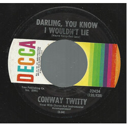 Conway Twitty Darling, You Know I Wouldn't Lie USED VINYL 7INCH 45 RPM SINGLE